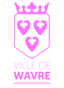Logo ville de wavre rose
